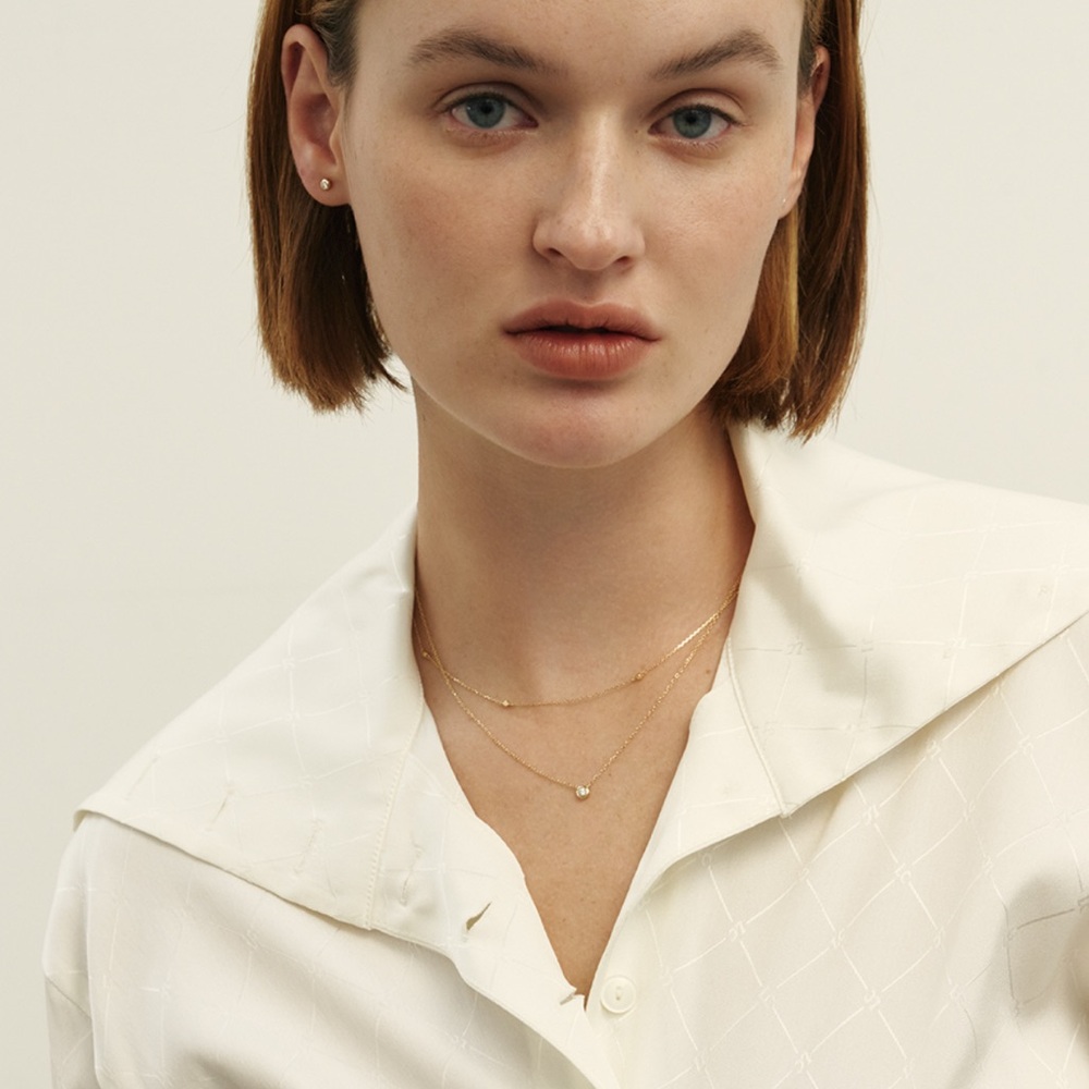LUNNE (korean brand)
14K Diamond Essential Bezel Necklace (14K Gold) #LCN02 - Picture 12 of 15